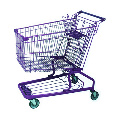 RH-SM180 1040*585*1040mm Unfolding Blue Shopping Trolley For Supermarket Trolley