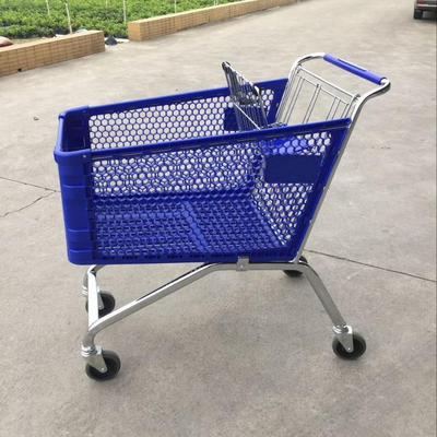 Unveiling MOQ 100 PCS 180L Style European Supermarket Plastic Shopping Trolley With Chrome Plating Metal Frame