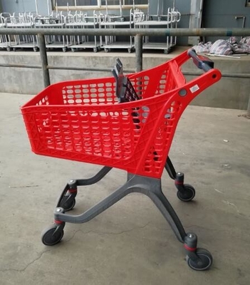 Collapsible 100Liter Supermarket Collapsible Colorful Plastic Shopping Cart