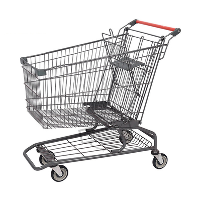 Eco-mode Wholesale Galvanized American Metal Supermarket Shopping Trolley For Hypmarket